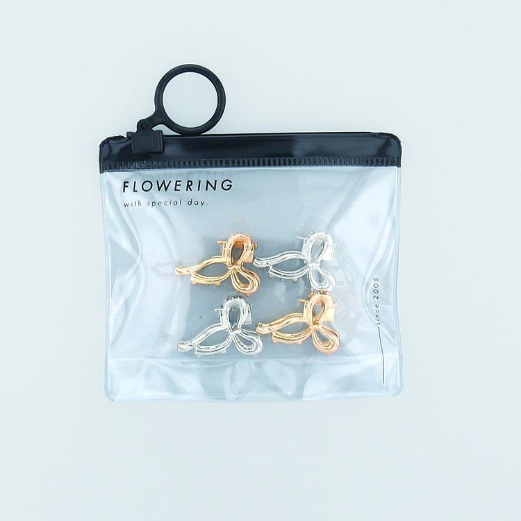 フラワークリップ＋イヤリング 楽天市場】フラワーリング ヘアクリップ 4個セット メタルパーツ