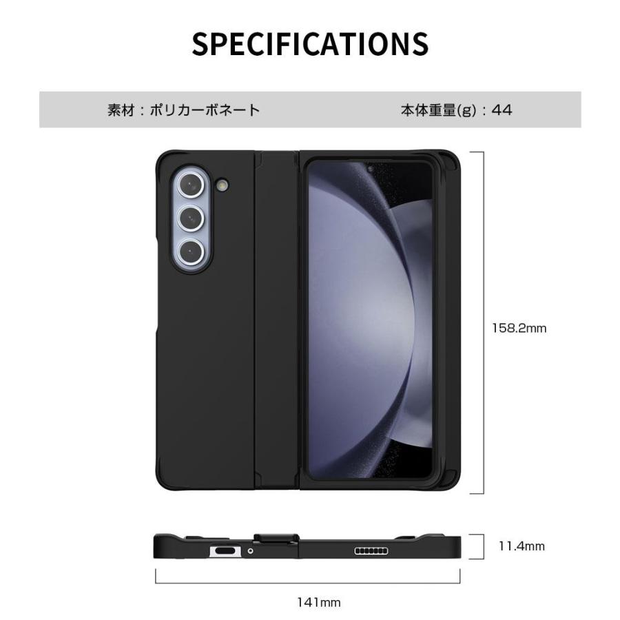 ペンホルダー付き Nukin P for Galaxy Z Fold 5 ブラック AR25263GZFD5｜fu-nabi｜08