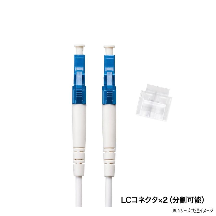 サンワサプライ メガネ型光ファイバケーブル(シングル8.6μm、LC×2-LC×2