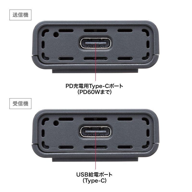 サンワサプライ 4K対応ワイヤレスHDMIエクステンダー(Type-C接続用