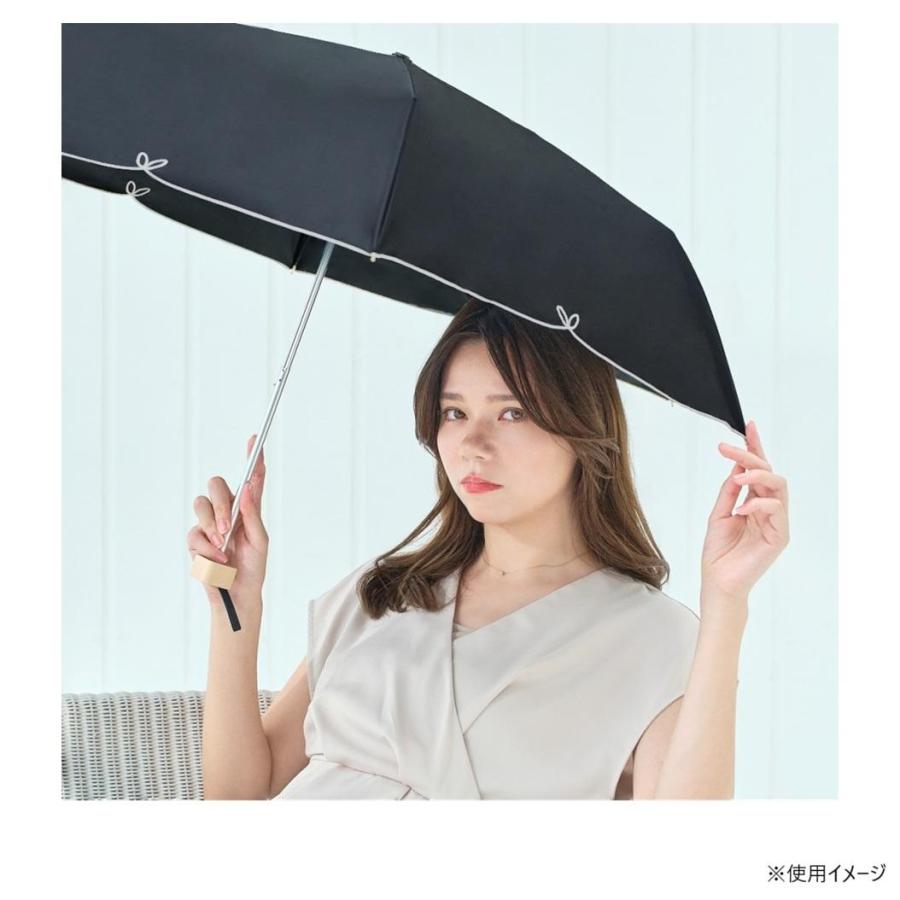 中谷 傘 UVフルール 折りたたみ ブラック 55cm 黒 折り畳み 日傘 晴雨