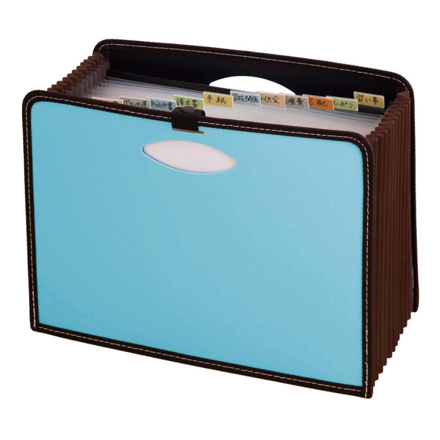 大容量ドキュメントボックス 13ポケット インデックス 持ち手 ベルト