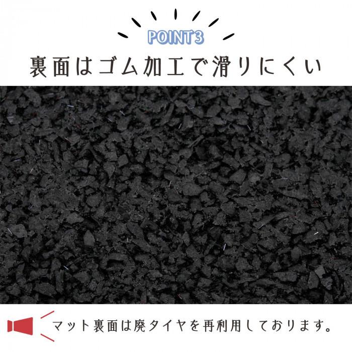 玄関クリーンマット 石タイル調 玄関マット 北欧 半円 水洗いOK おしゃれ 玄関 泥落とし 土落とし 石タイル調 エクステリア 滑り止め ドアマット｜fu-nabi｜05