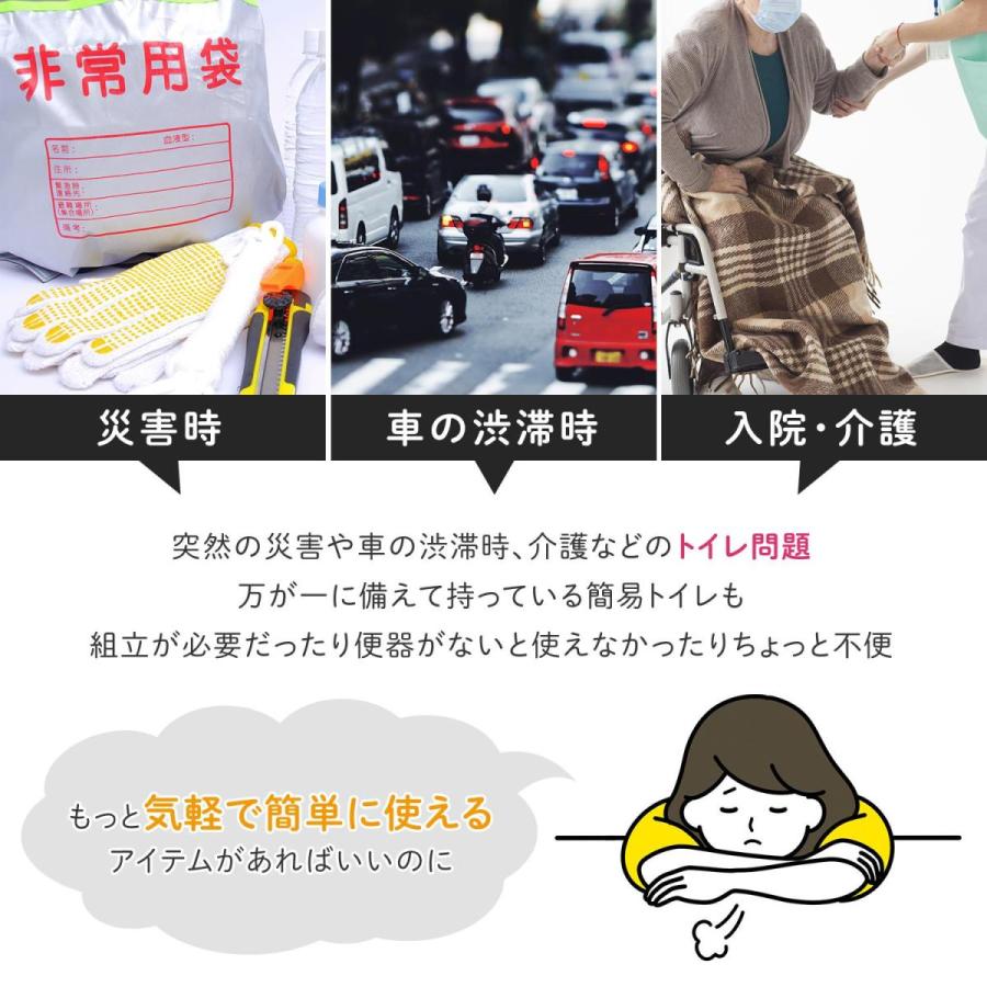 携帯トイレ　簡易　緊急　渋滞　避難　震災　災害　防災　保管　管理　登山　キャンプ THANKO 簡易トイレ 携帯トイレ 非常用 災害用 防災グッズ 車