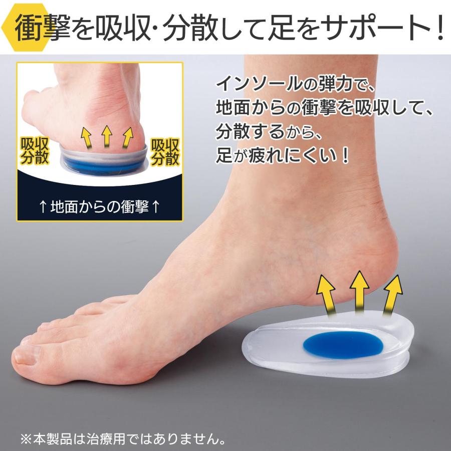 ヒールパッド インソール シリコン かかとケア フットケア 保護 厚底 保護 楽天市場】シリコンかかとインソール 1足入り ヒールパッド インソール