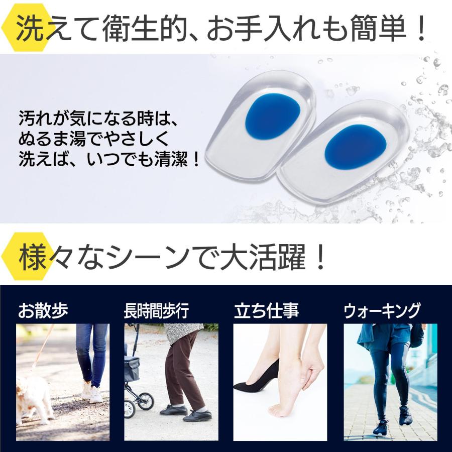 かかと用やわらかインソール2枚組 中敷き インソール 痛み 疲れにくい