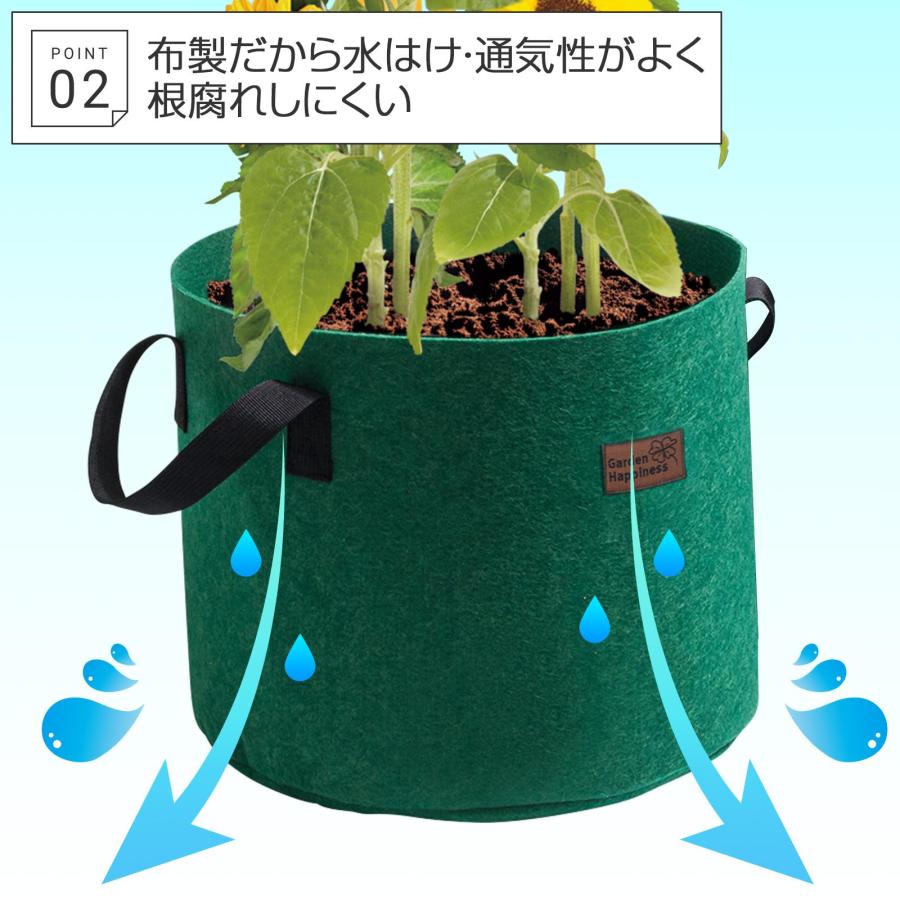 フェルトガーデンプランター 10号 2個組 屋外用 14L 直接土入れOK