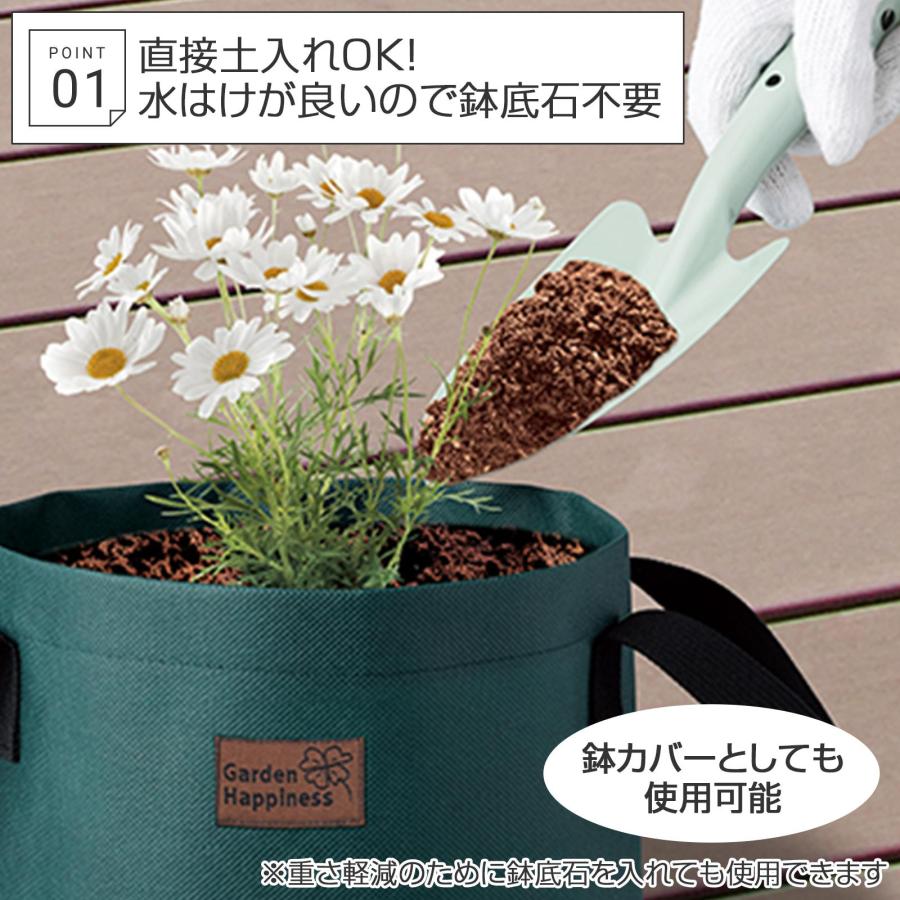 不織布ガーデンプランター 7号 2個組 屋外用 5L 直接土入れOK 水はけ