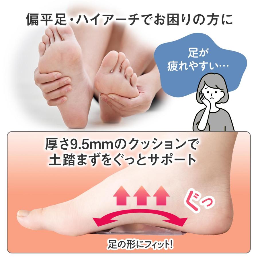 タイチズボン　足パット付き　女性用 やわらか土踏まずパッド 2足組 男女兼用 水洗いOK 衛生的 偏平足