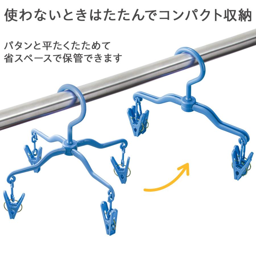 ジーンズドライハンガー 2本組 360度回転 折りたたみ コンパクト