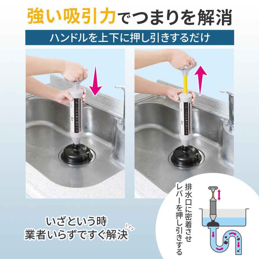 パイプのつまりクリーナー トイレ 流し台 シンク 洗面台 バスタブ 室外