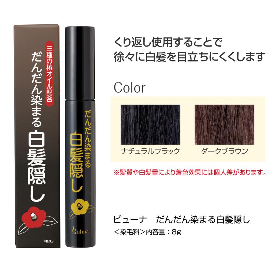 ビューナ だんだん染まる白髪隠し ダークブラウン 部分白髪染め 生え際