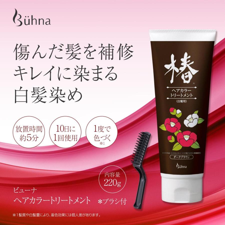 ビューナ 白髪染め ヘアカラートリートメント ダークブラウン 白髪