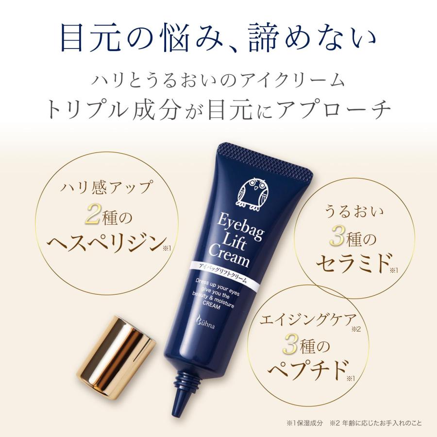 ビューナ アイバッグリフトクリーム セラミド ぺプチド