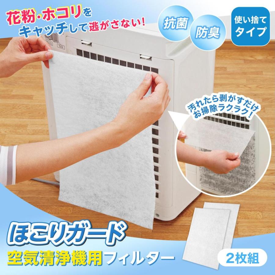 ほこりガード空気清浄機用フィルター 2枚組 55×38cm 交換目安 1〜2ヶ月