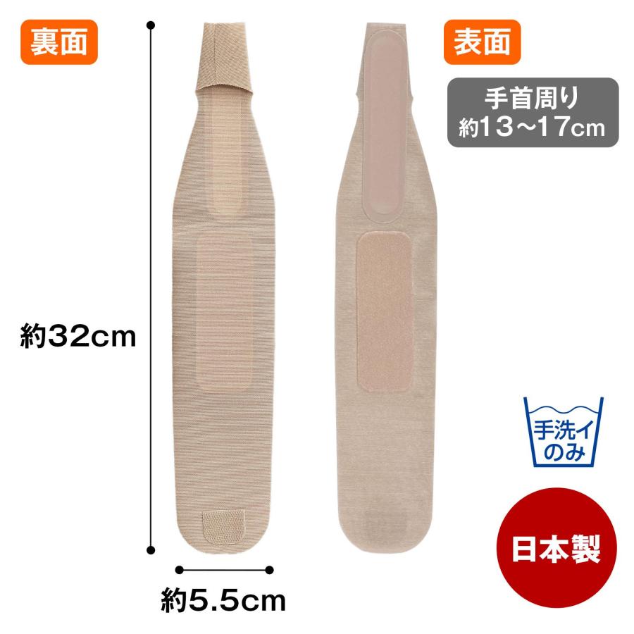 メッシュの無縫製手首サポーター 左右兼用 男女兼用 ボーン内臓 親指