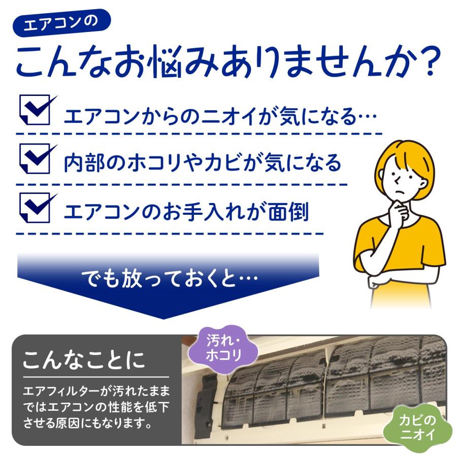 エアコン内部フィルター ペタらく 2枚入り 約35×40cm カットOK シール 