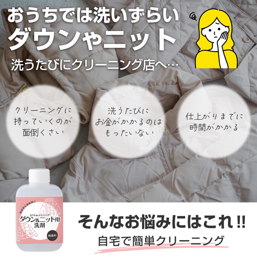 おうちdeクリーニング ダウン&ニット用洗剤 プロ仕様 洗濯 無香料