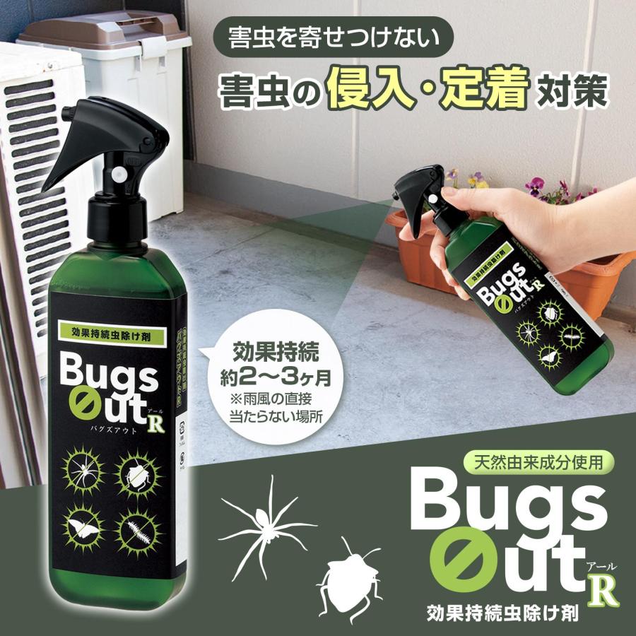 効果持続虫除け剤バグズアウト R 虫除けスプレー 付着防止 忌避剤 天然成分 ハッカ油 網戸 窓 ベランダ サッシ 物干し 害虫対策 カメムシ 日本製 の商品画像