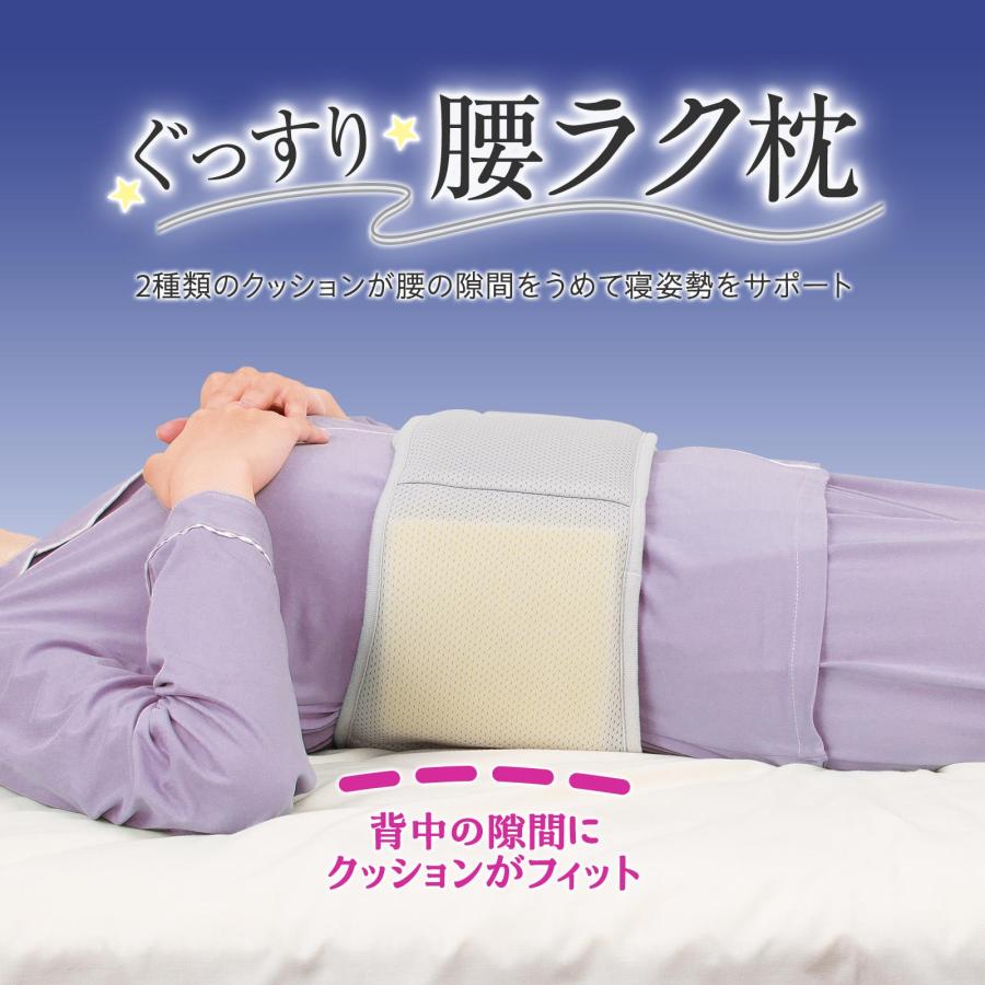 ぐっすり腰ラク枕 腰 腰当て 腰ベルト 腰痛 反り腰 枕 まくら