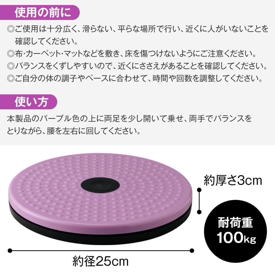 エクサボード 直径約25cm 耐荷重100kg ねじり運動 体幹 鍛える