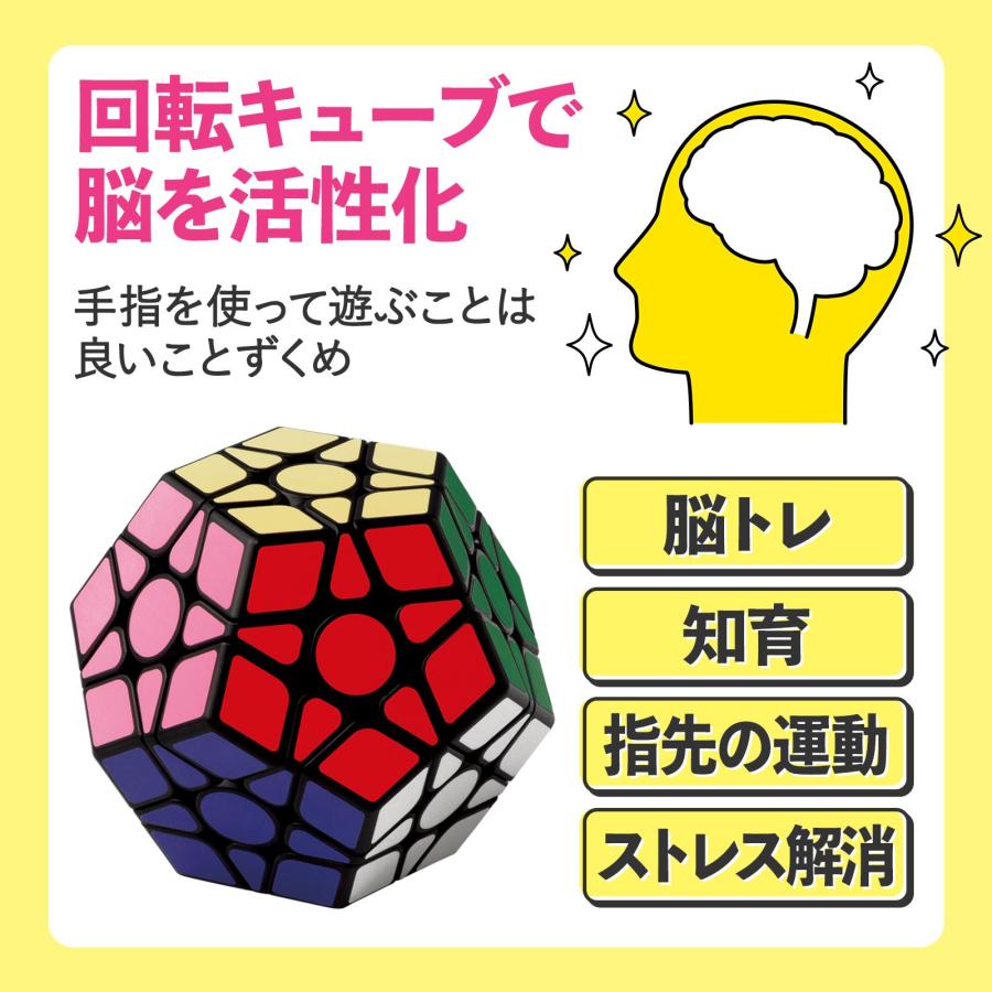 回転キューブ 12面体 対象年齢6歳以上 脳トレ 知育 指先 運動 ストレス