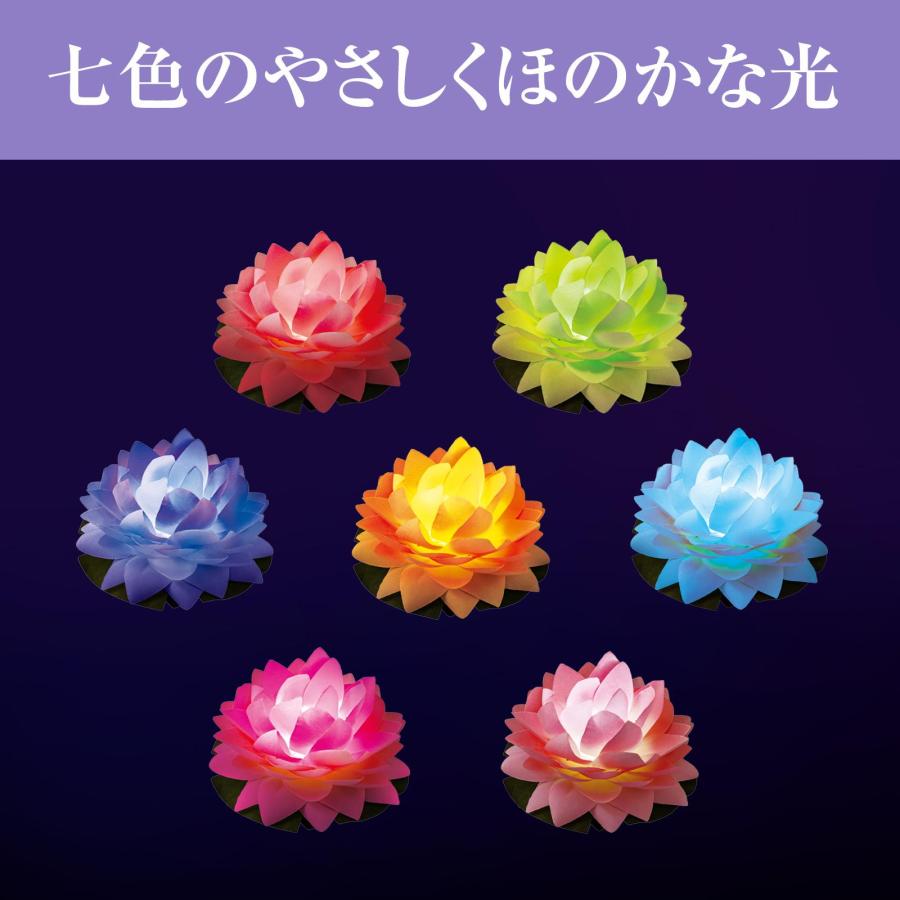 仏壇用LED仏花 2個組 仏壇ライト 霊前灯 仏常花 盆灯篭 LED 電池 7色