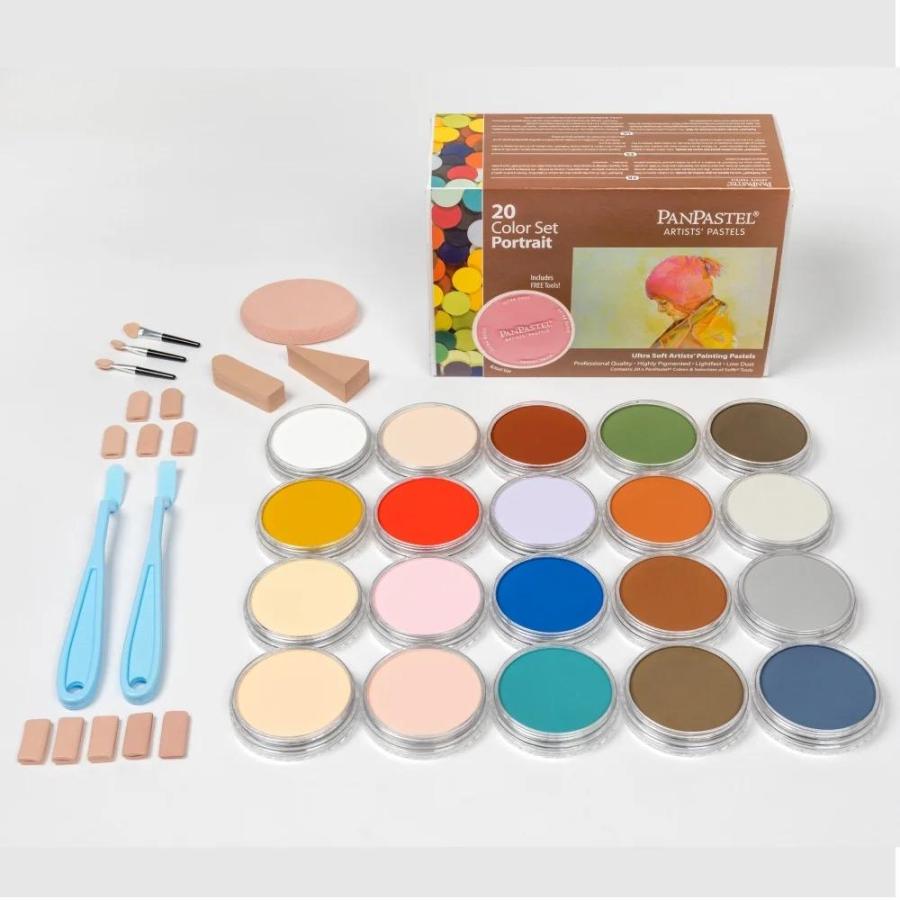 未使用　パンパステル　20色　画材 ホルベイン パンパステル 20色セット ポートレイト 318-323