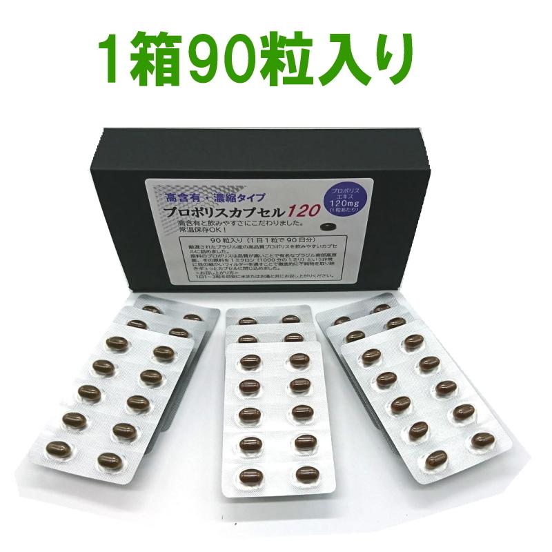送料無料】プロポリス カプセル 120 1箱90粒入り（約3ヶ月分）日本製