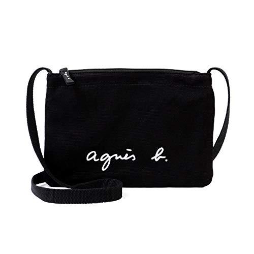 Go03 07 Agnes B Agnes ポーチ アニエスベー ポシェット ショルダーバッグ 黒 アウルショップ アウルショップのアニエスベー サコシュ サコッシュ Ds 07qwd1l97 ロゴサコッシュ