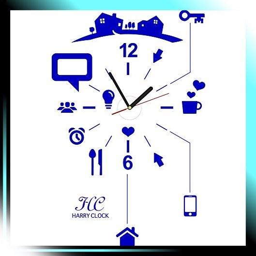 Harry Clock ウォールステッカー 時計付き 貼ってはがせる 転写式 スケジュールクロック ネイビーブルー 約45 45cm Ahc0044nvy B00qrs5c98kk00 Jardin Union 通販 Yahoo ショッピング