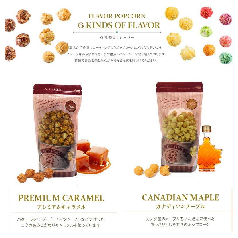 【送料無料】6種類のフレーバー ポップコーンからお客様のお好みで ４種類選んで送料無料セット(マッシュルーム型ポップコーン） |  | 03