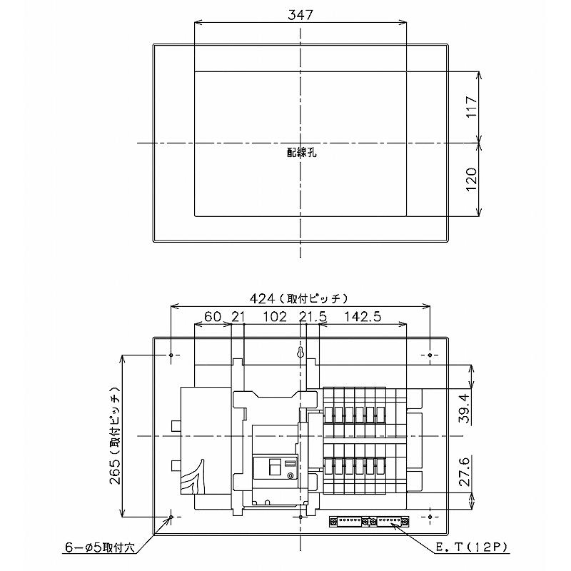 Panasonic（パナソニック） BQR35124：住宅用分電盤(露出・半埋込両用
