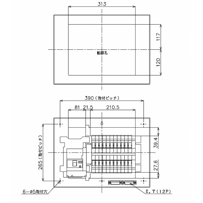 Panasonic（パナソニック） BQR810222：住宅用分電盤(露出・半埋込両用