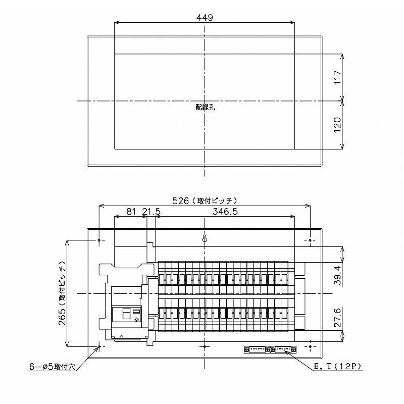 Panasonic（パナソニック） BQR810382：住宅用分電盤(露出・半埋込両用 