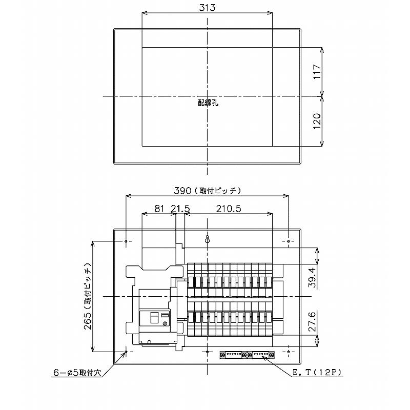 Panasonic（パナソニック） BQR8524：住宅用分電盤(露出・半埋込両用形