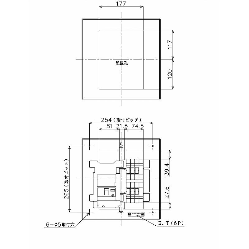 Panasonic（パナソニック） BQR8562：住宅用分電盤(露出・半埋込両用形 