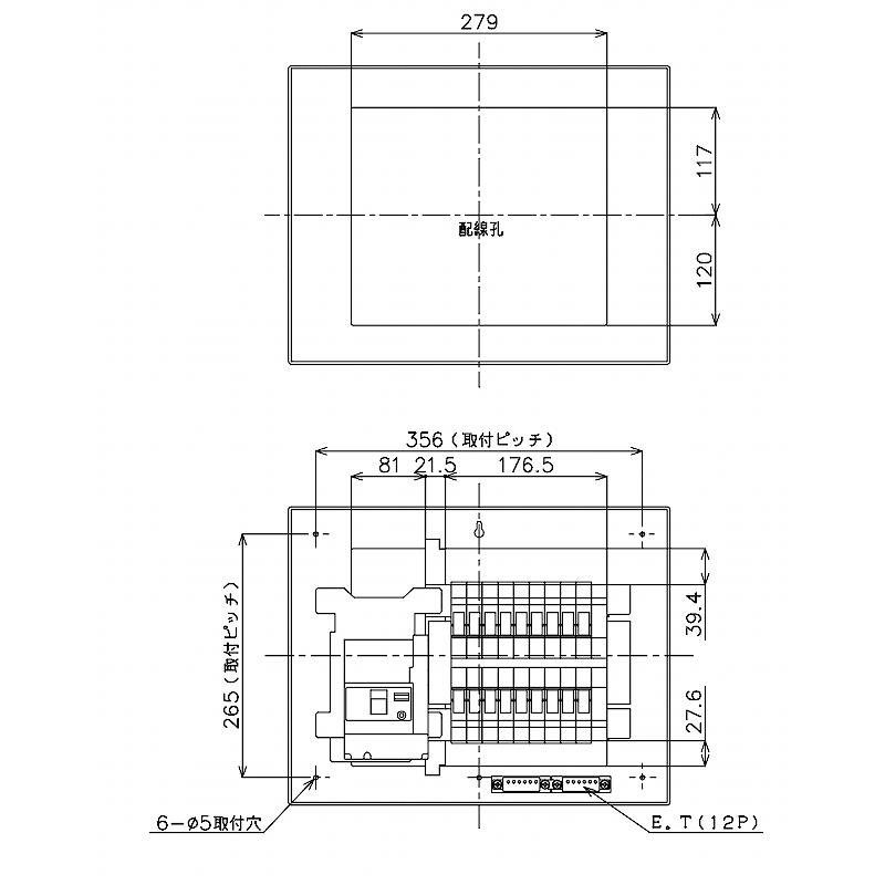 Panasonic（パナソニック） BQR86182：住宅用分電盤(露出・半埋込両用