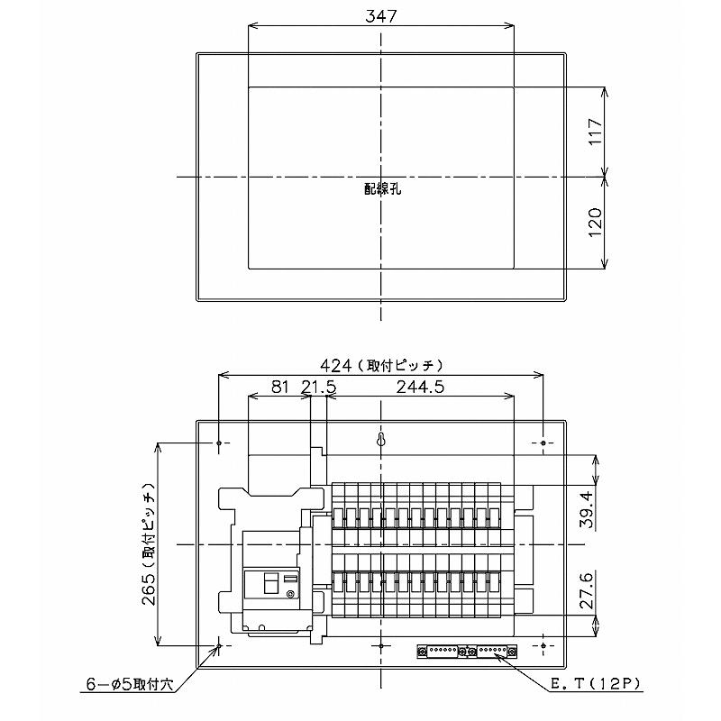 Panasonic（パナソニック） BQR86262：住宅用分電盤(露出・半埋込両用 