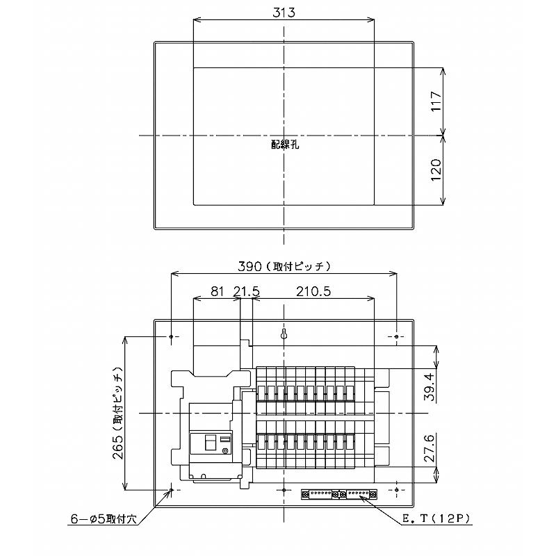 Panasonic（パナソニック） BQR87204：住宅用分電盤(露出・半埋込両用