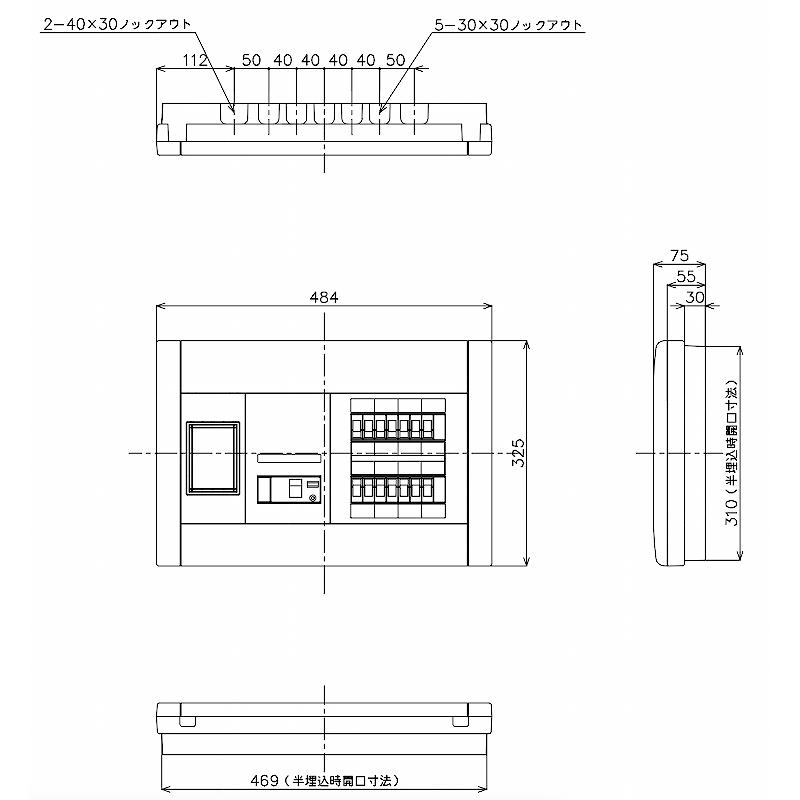 Panasonic（パナソニック） BQW34142：住宅用分電盤(露出・半埋込両用