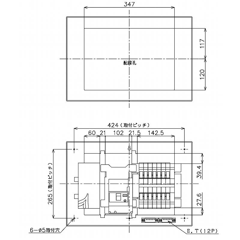 Panasonic（パナソニック） BQW34142：住宅用分電盤(露出・半埋込両用
