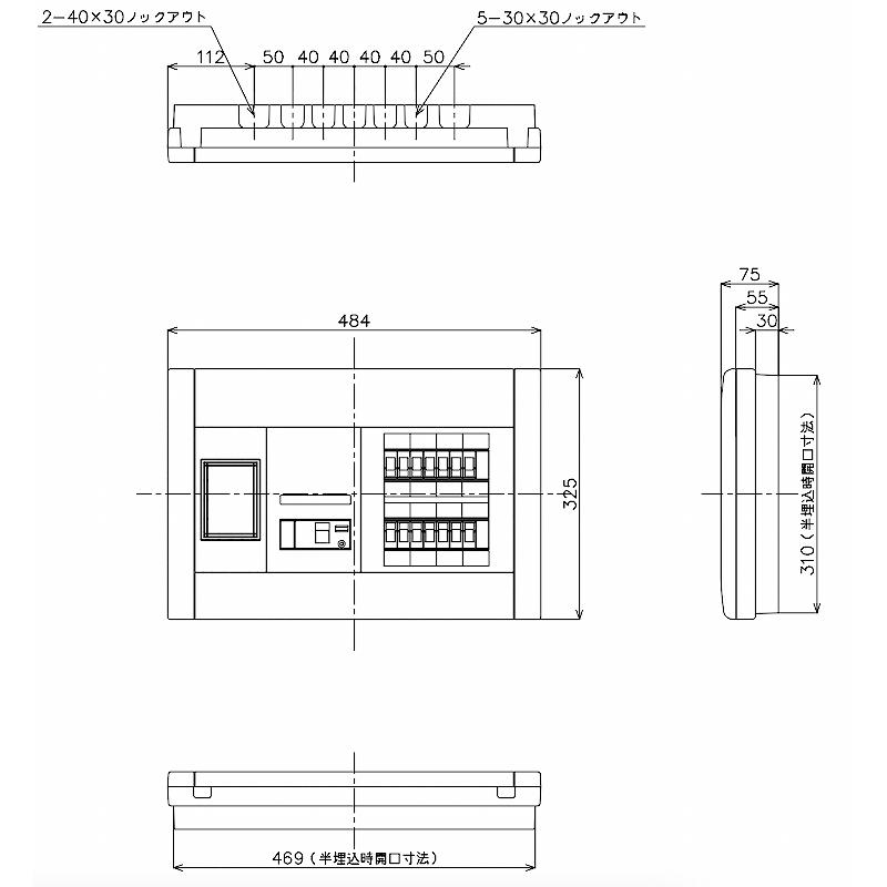 Panasonic（パナソニック） BQW36142：住宅用分電盤(露出・半埋込両用