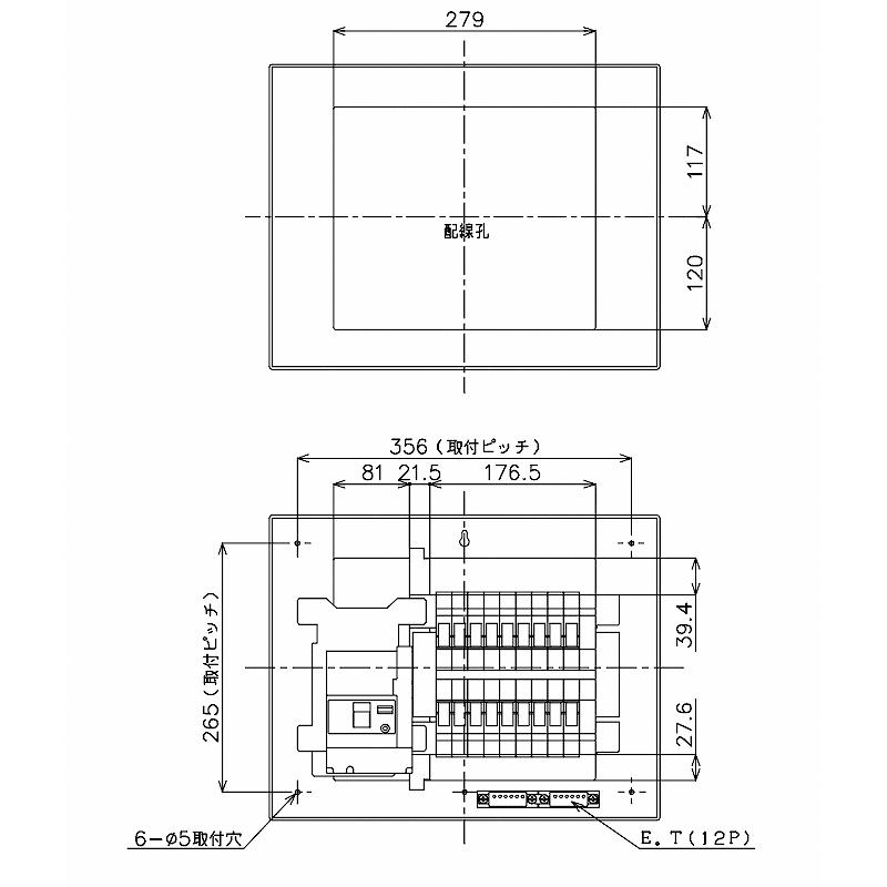 Panasonic（パナソニック） BQW810182：住宅用分電盤(露出・半埋込両用