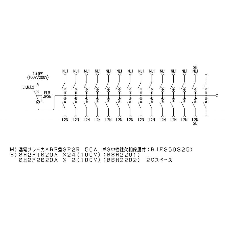 Panasonic（パナソニック） BQW85262：住宅用分電盤(露出・半埋込両用