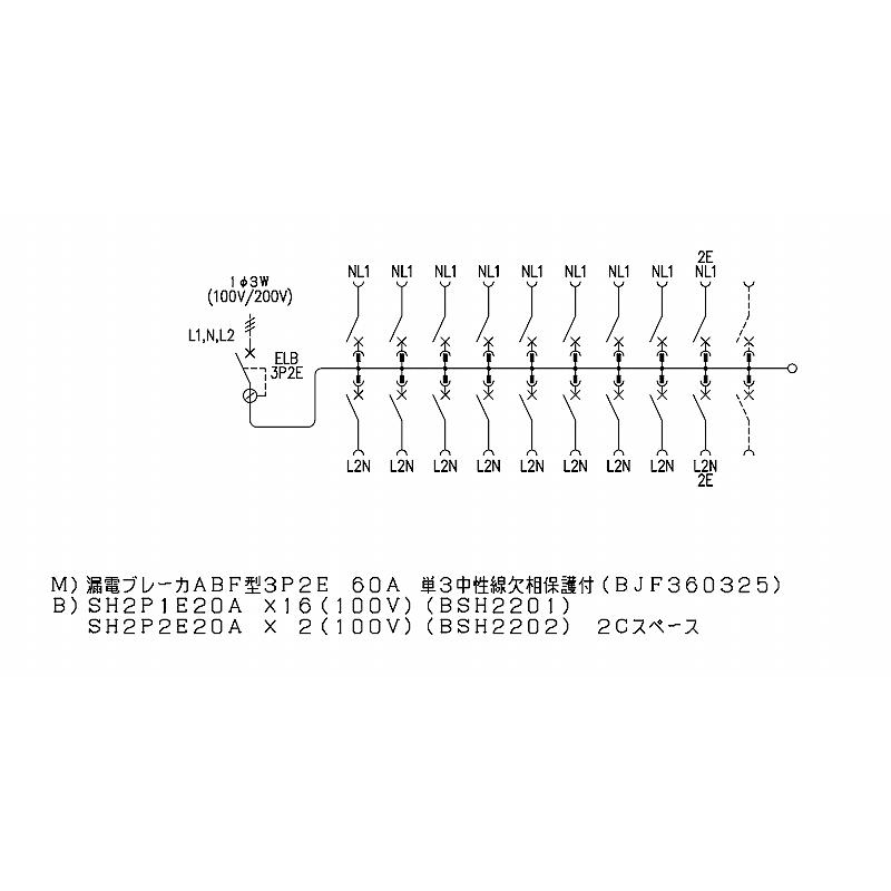 Panasonic BQW86182：住宅用分電盤(露出・半埋込両用形)(ドア無 