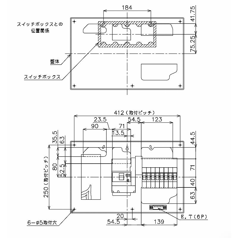 Panasonic（パナソニック） BQWB368：住宅用分電盤(露出形)(ドア無 
