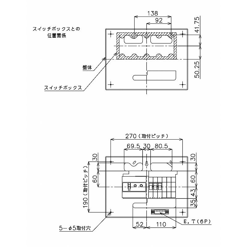 Panasonic（パナソニック） BQWB8333：住宅用分電盤(露出・半埋込両用