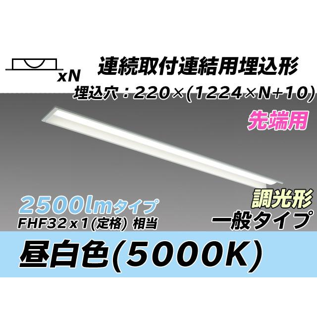 MY-B42543/19/N AHZ ベースライト 埋込形 連結用 220幅 全長1224 FHF32(定格)x1相当 昼白色