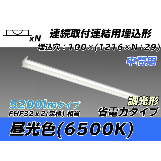 ユニット形ベースライト(Myシリーズ) 埋込形 連結用 100幅 省電力タイプ 昼光色(6500K)  (4520lm) MY-B45030/11/D AHZ